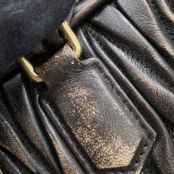 Pre Owned Miu Miu Miu Arcadi Matelasse Distressed Medium Leather Handbag