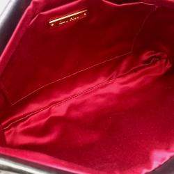 Pre Owned Miu Miu Black Leather Matrasse Clutch