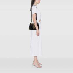 Pre Owned Miu Miu Black Matelasse Lux Lambskin Bauletto Aperto Satchel