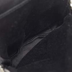 Pre Owned Miu Miu Silver Matelasse Leather Phone Holder Crossbody Bag