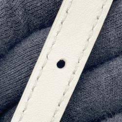 Pre Owned Miumiu Ivy Logo Tote White/Black Cotton100%