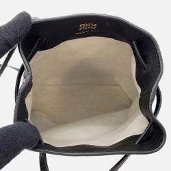 Pre Owned Miumiu Mini Bag Black Leather
