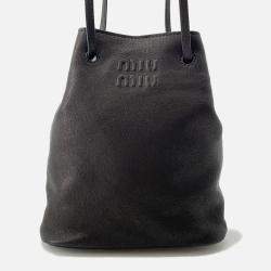 Pre Owned Miumiu Mini Bag Black Leather