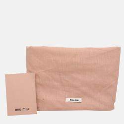 Pre Owned Miu Miu Crochet Raffia Tote Bag