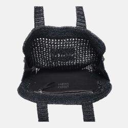 Pre Owned Miu Miu Crochet Raffia Tote Bag
