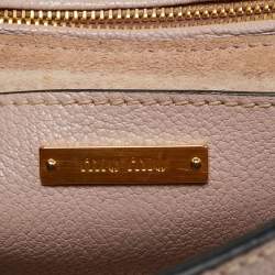 Pre Owned Miu Miu Pink Madras Leather Crystals Embellished Flap Shoulder Bag