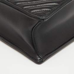 مملوكة مسبقًا Miu Miu Matelassé Push Lock Black Leather Tote