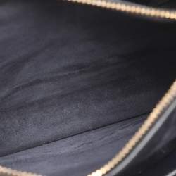 Pre Owned Miu Miu Push Lock Navy Blue Leather Satchel