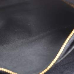 Pre Owned Miu Miu Push Lock Navy Blue Leather Satchel