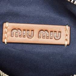 مملوكة مسبقًا Miu Miu Multicolor Crochet Fabric Pouch