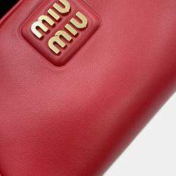 Pre Owned Miu Miu Miu Handbag Mini Boston Leather