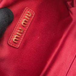 Pre Owned Miu Miu Miu Handbag Mini Boston Leather