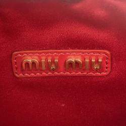 Pre Owned Miu Miu Miu Handbag Mini Boston Leather