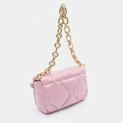 مملوكة مسبقًا حقيبة كتف مبطن ميو ميو ميو نايلون وجلد وردي