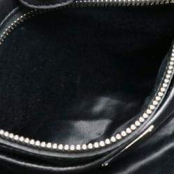 Pre Owned Miu Miu Miu Matelasse Nappa Crystal Gathered Handbag Shoulder Leather Black