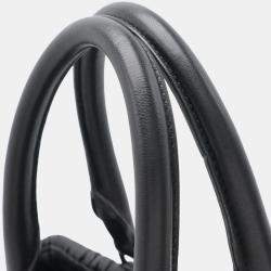 Pre Owned Miu Miu Miu Matelasse Nappa Crystal Gathered Handbag Shoulder Leather Black