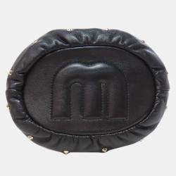 مملوكة مسبقًا حقيبة كتف ميو ميو جلد مزينة بالمسامير