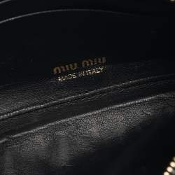 Pre Owned محفظة ميوميو جلد ماتيلاس أسود بسحاب