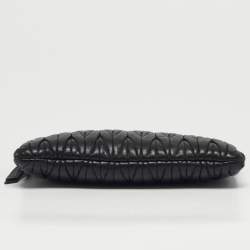 Pre Owned محفظة ميوميو جلد ماتيلاس أسود بسحاب