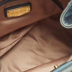 مملوكة مسبقًا Miu Miu Blue Vitelllo Lux Leather Satchel