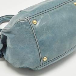 مملوكة مسبقًا Miu Miu Blue Vitelllo Lux Leather Satchel