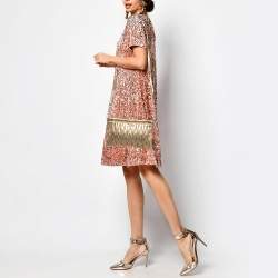 Pre Owned حقيبة كلتش ميو ميو جلد ماتيلاسيه ذهبية بإطار وحزام