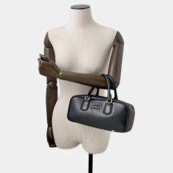 مملوكة مسبقًا حقيبة يد ميوميو جلد أركادي 2-طريقتين سوداء