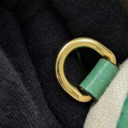 Pre Owned Miumiu Madras 2-Way Tote Bag Green Leather