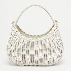 مملوكة مسبقًا Miu Miu Wander White Wicker Bag