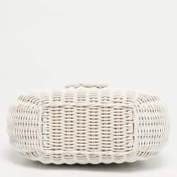مملوكة مسبقًا Miu Miu Wander White Wicker Bag