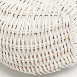 مملوكة مسبقًا Miu Miu Wander White Wicker Bag