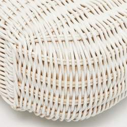 مملوكة مسبقًا Miu Miu Wander White Wicker Bag