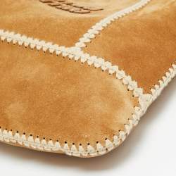 Pre Owned حقيبة آيفي ميوميو شامواه بيج / أبيض مائل للصفرة وكروشيه