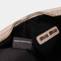Pre Owned Miu Miu Brown Mini Matelasse Nappa Wander Bag