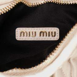 Pre Owned Miu Miu Brown Mini Matelasse Nappa Wander Bag