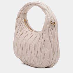 Pre Owned Miu Miu Brown Mini Matelasse Nappa Wander Bag