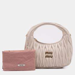 Pre Owned Miu Miu Brown Mini Matelasse Nappa Wander Bag