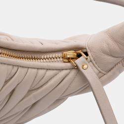 Pre Owned Miu Miu Brown Mini Matelasse Nappa Wander Bag