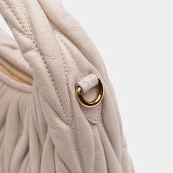 Pre Owned Miu Miu Brown Mini Matelasse Nappa Wander Bag