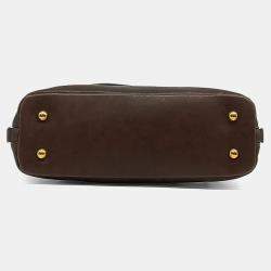 مملوكة مسبقًا حقيبة يد صغيرة ميو ميو أفانتور جلد بني