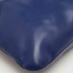 Pre Owned Miu Miu Soft Calf Cloud Navy Blue Leather Shoulder Bag