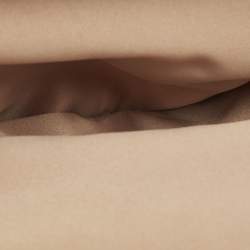 Pre Owned Miu Miu Kisslock Frame Brown Matelassé Suede Clutch