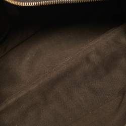 مملوكة مسبقًا Miu Miu Pleated Dark Beige Leather Satchel