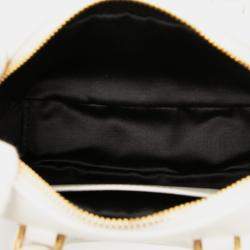 Pre Owned Miu Miu White Mini Matelasse Nappa Arcadie Satchel