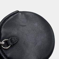 مملوكة مسبقًا Miu miu Matelasse Round Shoulder Bag Black Nappa Leather