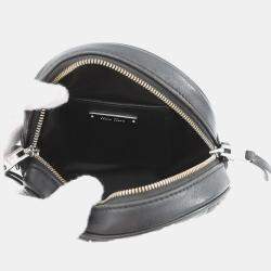مملوكة مسبقًا Miu miu Matelasse Round Shoulder Bag Black Nappa Leather