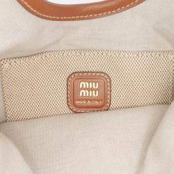 Pre Owned Miu Miu Brown Canvas Ivy Satchel