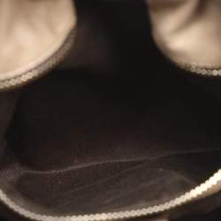 Pre Owned Miu Miu Gathered Beige Vitello Shine Leather Hobo