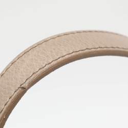 Pre Owned Miu Miu Gathered Beige Vitello Shine Leather Hobo