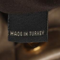 Pre Owned Miu Miu Gathered Beige Vitello Shine Leather Hobo